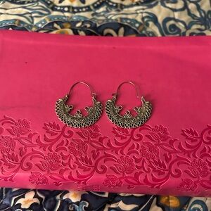 Elegant Boho Silver Filigree Earrings